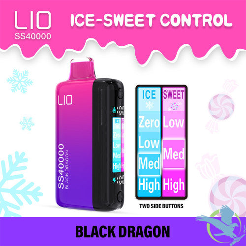 Lio SS40000 Puffs 22ML Disposable Device With HD Full Screen & Ice-Sweet Control - Display of 5