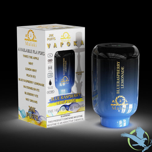 AL Malaki Vapoka 20K Puffs 25ML Hookah Disposable Bowl Device With Mesh Coil & Adjustable Airflow - Display of 6