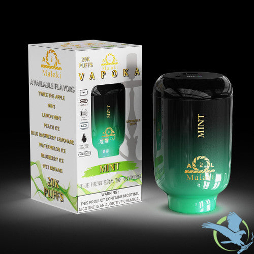AL Malaki Vapoka 20K Puffs 25ML Hookah Disposable Bowl Device With Mesh Coil & Adjustable Airflow - Display of 6