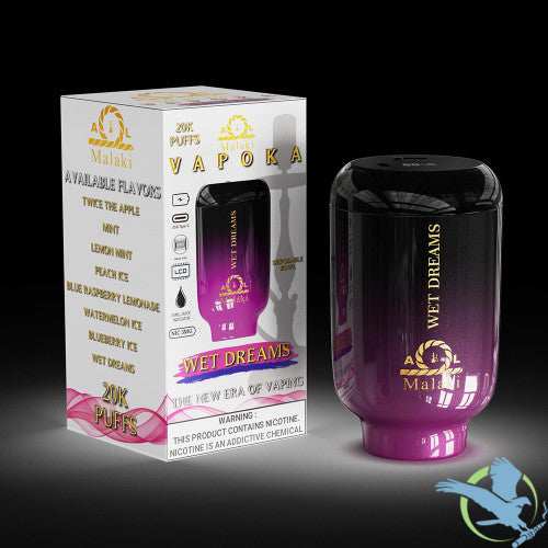 AL Malaki Vapoka 20K Puffs 25ML Hookah Disposable Bowl Device With Mesh Coil & Adjustable Airflow - Display of 6