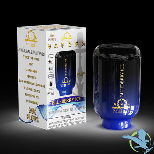 AL Malaki Vapoka 20K Puffs 25ML Hookah Disposable Bowl Device With Mesh Coil & Adjustable Airflow - Display of 6