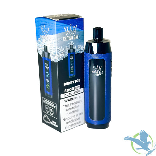 Al Fakher Crown Bar Big Cloud Pro 8K Puffs 18ML Disposable Device With Digital Screen & Dual Mode - Display of 10