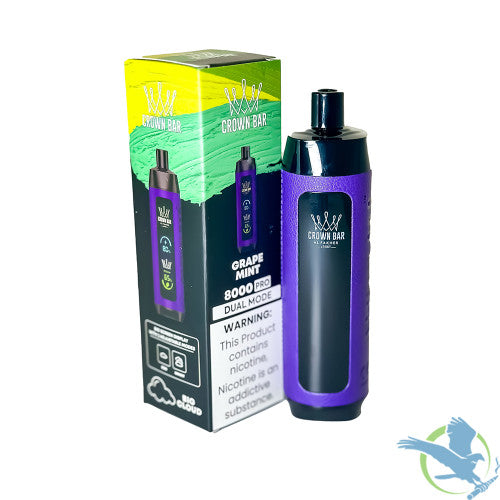 Al Fakher Crown Bar Big Cloud Pro 8K Puffs 18ML Disposable Device With Digital Screen & Dual Mode - Display of 10