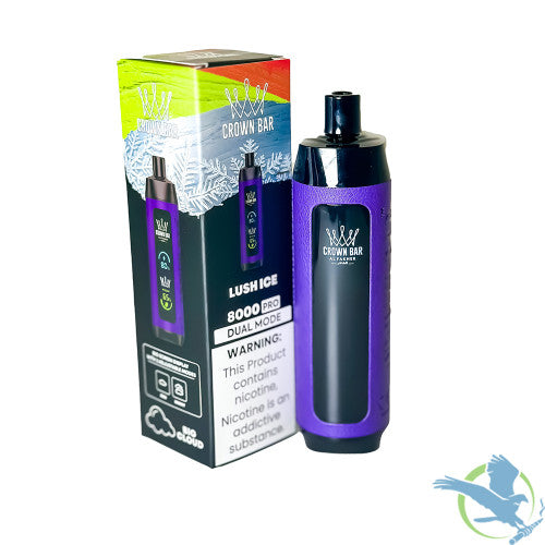 Al Fakher Crown Bar Big Cloud Pro / Crystal 8K Puffs 18ML Disposable Device With Digital Screen & Dual Mode - Display of 5