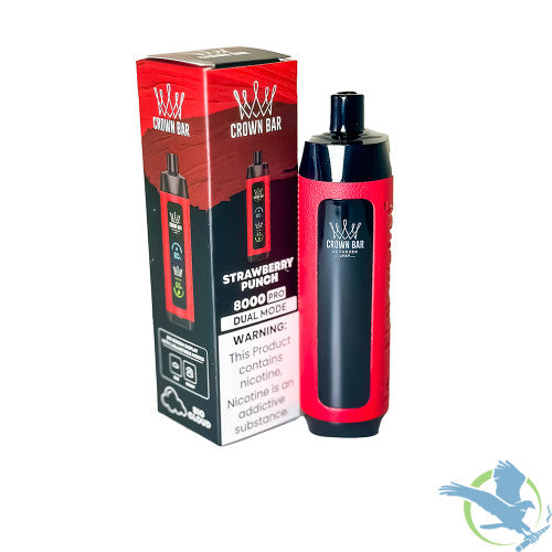 Al Fakher Crown Bar Big Cloud Pro / Crystal 8K Puffs 18ML Disposable Device With Digital Screen & Dual Mode - Display of 5