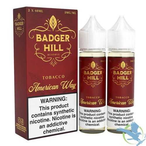 Badger Hill Reserve Synthetic Nicotine E-Liquid 120ML (2 x 60ML)