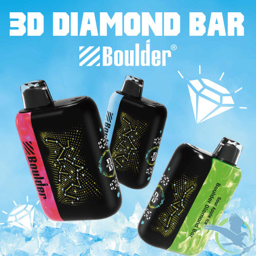 Boulder Diamond Bar 51K Puffs 20ML Disposable Device With Ice Control & 3D Curved Screen - Display of 5