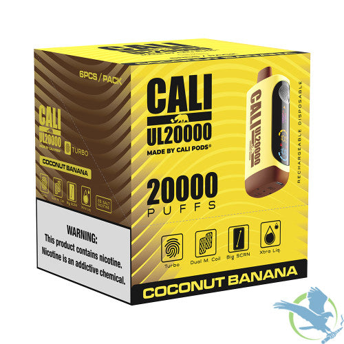 Cali UL20000 20ML 20K Puffs Disposable Vape Device With Turbo Touch & Big Screen Made By Cali Pods - Display of 6