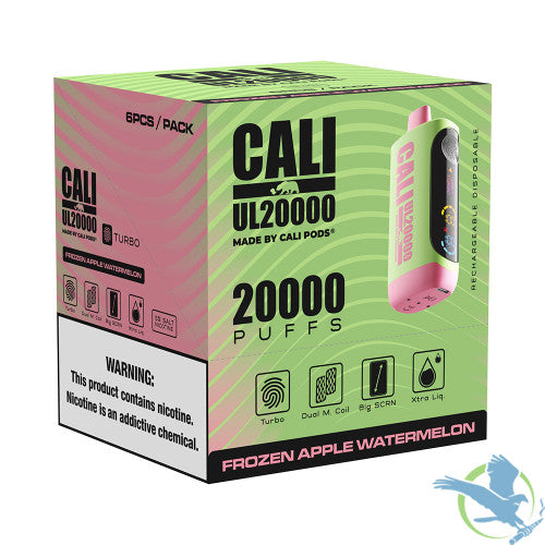 Cali UL20000 20ML 20K Puffs Disposable Vape Device With Turbo Touch & Big Screen Made By Cali Pods - Display of 6