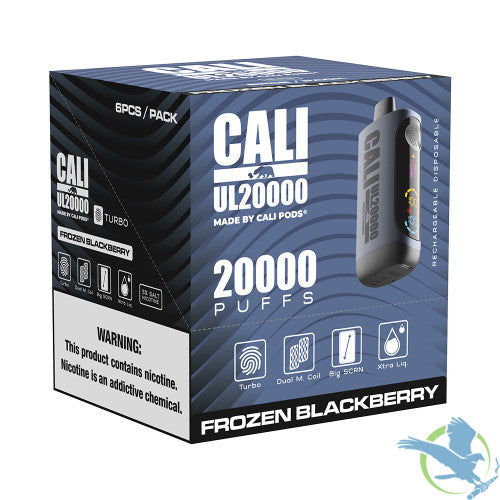 Cali UL20000 20ML 20K Puffs Disposable Vape Device With Turbo Touch & Big Screen Made By Cali Pods - Display of 6