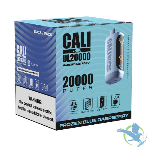 Cali UL20000 20ML 20K Puffs Disposable Vape Device With Turbo Touch & Big Screen Made By Cali Pods - Display of 6