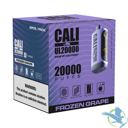 Cali UL20000 20ML 20K Puffs Disposable Vape Device With Turbo Touch & Big Screen Made By Cali Pods - Display of 6