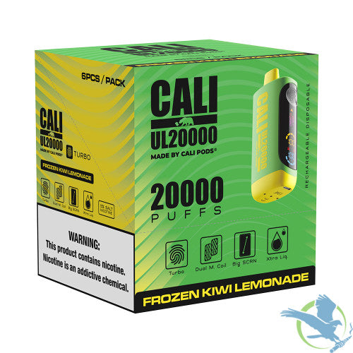 Cali UL20000 20ML 20K Puffs Disposable Vape Device With Turbo Touch & Big Screen Made By Cali Pods - Display of 6