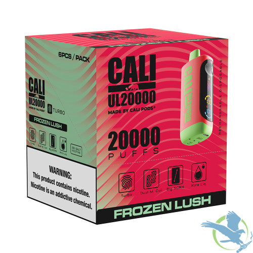 Cali UL20000 20ML 20K Puffs Disposable Vape Device With Turbo Touch & Big Screen Made By Cali Pods - Display of 6
