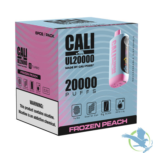 Cali UL20000 20ML 20K Puffs Disposable Vape Device With Turbo Touch & Big Screen Made By Cali Pods - Display of 6
