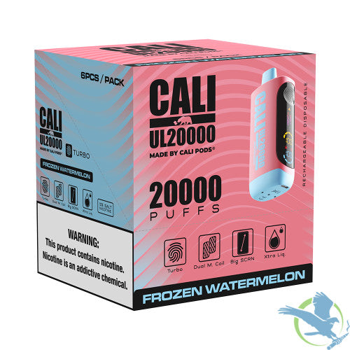 Cali UL20000 20ML 20K Puffs Disposable Vape Device With Turbo Touch & Big Screen Made By Cali Pods - Display of 6