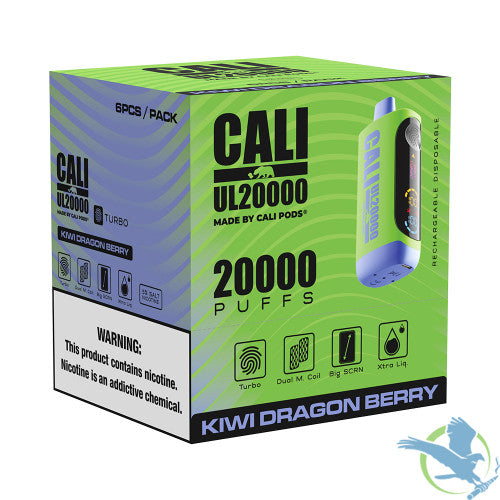 Cali UL20000 20ML 20K Puffs Disposable Vape Device With Turbo Touch & Big Screen Made By Cali Pods - Display of 6