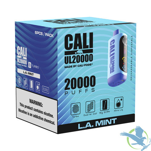 Cali UL20000 20ML 20K Puffs Disposable Vape Device With Turbo Touch & Big Screen Made By Cali Pods - Display of 6