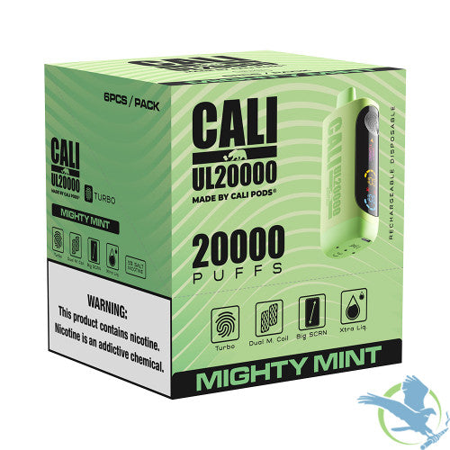Cali UL20000 20ML 20K Puffs Disposable Vape Device With Turbo Touch & Big Screen Made By Cali Pods - Display of 6