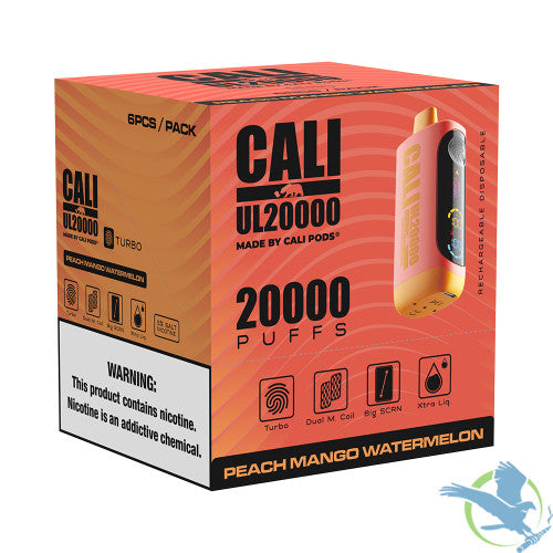 Cali UL20000 20ML 20K Puffs Disposable Vape Device With Turbo Touch & Big Screen Made By Cali Pods - Display of 6