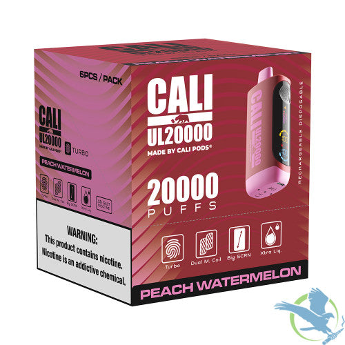 Cali UL20000 20ML 20K Puffs Disposable Vape Device With Turbo Touch & Big Screen Made By Cali Pods - Display of 6