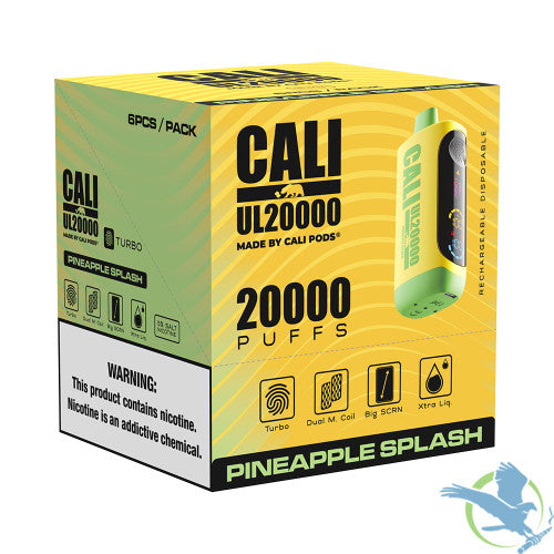 Cali UL20000 20ML 20K Puffs Disposable Vape Device With Turbo Touch & Big Screen Made By Cali Pods - Display of 6