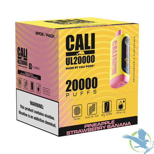 Cali UL20000 20ML 20K Puffs Disposable Vape Device With Turbo Touch & Big Screen Made By Cali Pods - Display of 6