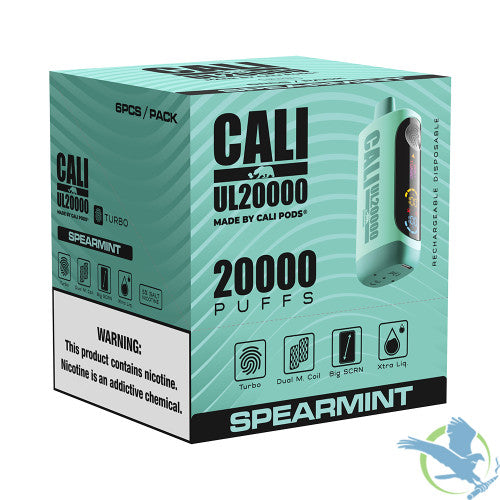 Cali UL20000 20ML 20K Puffs Disposable Vape Device With Turbo Touch & Big Screen Made By Cali Pods - Display of 6