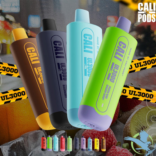 Cali UL3000 8ML 3K Puffs Disposable Vape Device With LED Indicator Made By Cali Pods - Display of 6 (MSRP $9.99 Each)