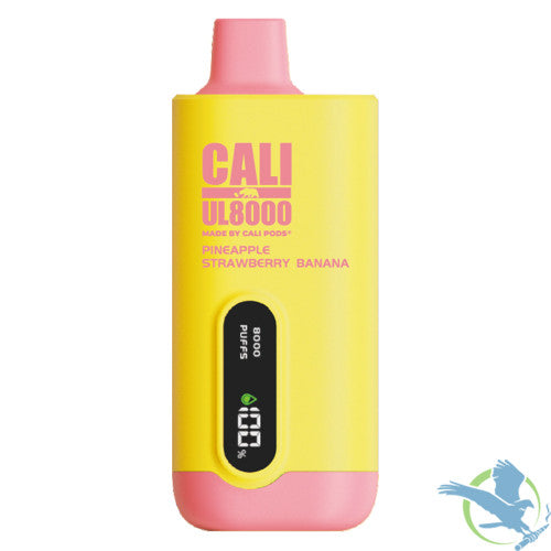 Cali UL8000 18ML 8000 Puffs 600mAh Prefilled Nicotine Salt Rechargeable Disposable Vape Device With E-Liquid & Battery LED Display Made By Cali Pods - Display of 6