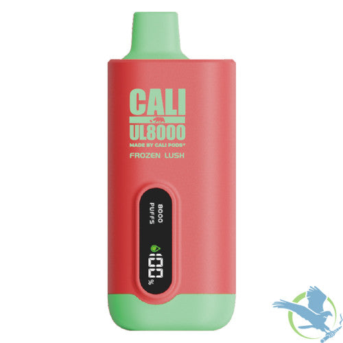 Cali UL8000 18ML 8000 Puffs 600mAh Prefilled Nicotine Salt Rechargeable Disposable Vape Device With E-Liquid & Battery LED Display Made By Cali Pods - Display of 6