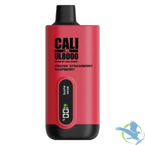 Cali UL8000 18ML 8000 Puffs 600mAh Prefilled Nicotine Salt Rechargeable Disposable Vape Device With E-Liquid & Battery LED Display Made By Cali Pods - Display of 6