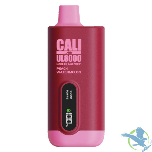 Cali UL8000 18ML 8000 Puffs 600mAh Prefilled Nicotine Salt Rechargeable Disposable Vape Device With E-Liquid & Battery LED Display Made By Cali Pods - Display of 6