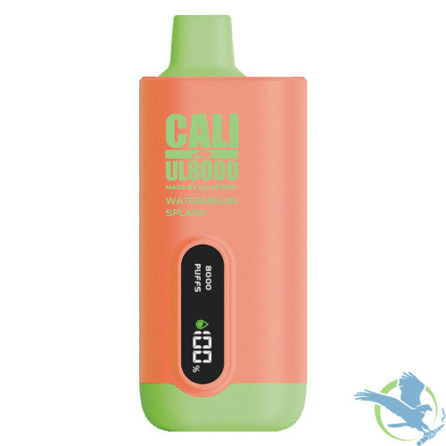 Cali UL8000 18ML 8000 Puffs 600mAh Prefilled Nicotine Salt Rechargeable Disposable Vape Device With E-Liquid & Battery LED Display Made By Cali Pods - Display of 6