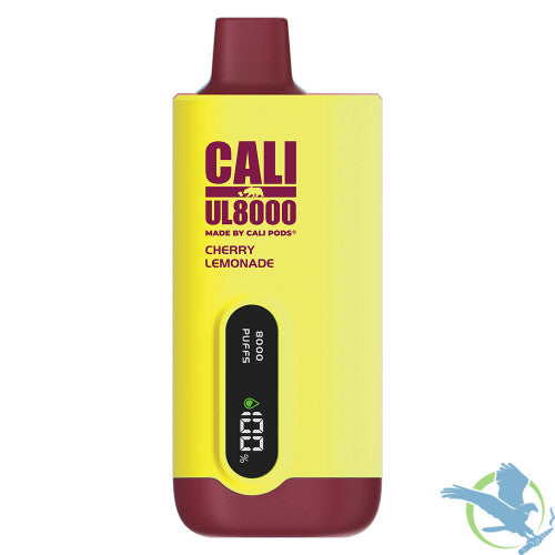 Cali UL8000 18ML 8000 Puffs 600mAh Prefilled Nicotine Salt Rechargeable Disposable Vape Device With E-Liquid & Battery LED Display Made By Cali Pods - Display of 6