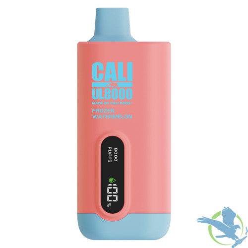 Cali UL8000 18ML 8000 Puffs 600mAh Prefilled Nicotine Salt Rechargeable Disposable Vape Device With E-Liquid & Battery LED Display Made By Cali Pods - Display of 6