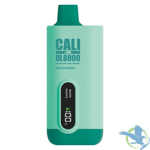 Cali UL8000 18ML 8000 Puffs 600mAh Prefilled Nicotine Salt Rechargeable Disposable Vape Device With E-Liquid & Battery LED Display Made By Cali Pods - Display of 6