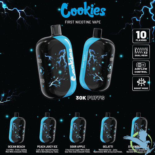Cookies 30K Puffs 18ML Disposable Device With 3 Mode Options & 3D Curved Screen - Display of 5