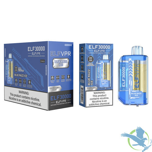 ELF VPR 30K Puffs 23ML Disposable Vape Device With Transparent Body - Display of 5