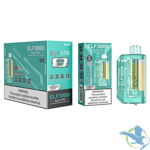 ELF VPR 30K Puffs 23ML Disposable Vape Device With Transparent Body - Display of 5