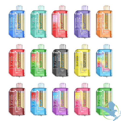 ELF VPR 30K Puffs 23ML Disposable Vape Device With Transparent Body - Display of 5
