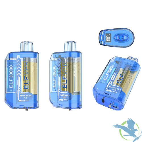 ELF VPR 30K Puffs 23ML Disposable Vape Device With Transparent Body - Display of 5