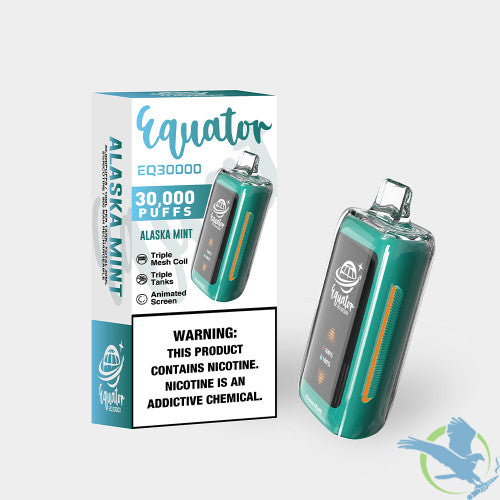 Equator EQ30000 Puffs 30ML Disposable Device With Triple Tanks & Animated Screen - Display of 5