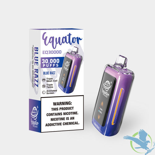 Equator EQ30000 Puffs 30ML Disposable Device With Triple Tanks & Animated Screen - Display of 5