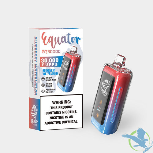 Equator EQ30000 Puffs 30ML Disposable Device With Triple Tanks & Animated Screen - Display of 5