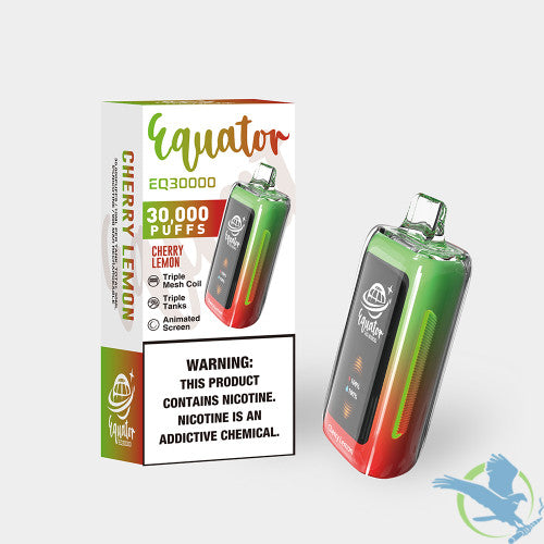 Equator EQ30000 Puffs 30ML Disposable Device With Triple Tanks & Animated Screen - Display of 5
