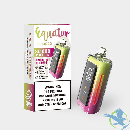 Equator EQ30000 Puffs 30ML Disposable Device With Triple Tanks & Animated Screen - Display of 5
