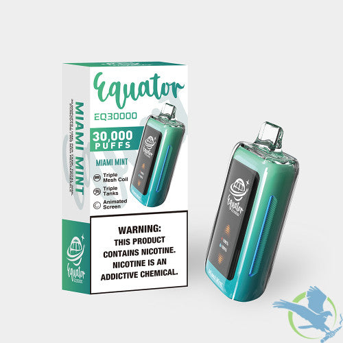 Equator EQ30000 Puffs 30ML Disposable Device With Triple Tanks & Animated Screen - Display of 5