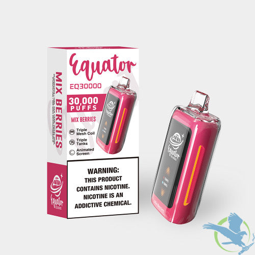 Equator EQ30000 Puffs 30ML Disposable Device With Triple Tanks & Animated Screen - Display of 5