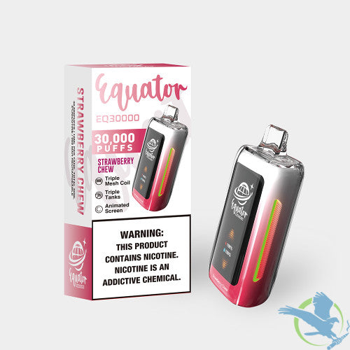 Equator EQ30000 Puffs 30ML Disposable Device With Triple Tanks & Animated Screen - Display of 5